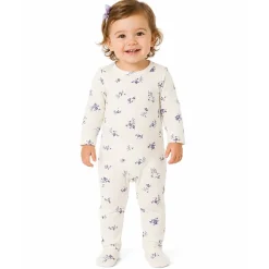 MeMoi Baby and Toddler Girls Floral Toile Rayon from Bamboo Blend Footie