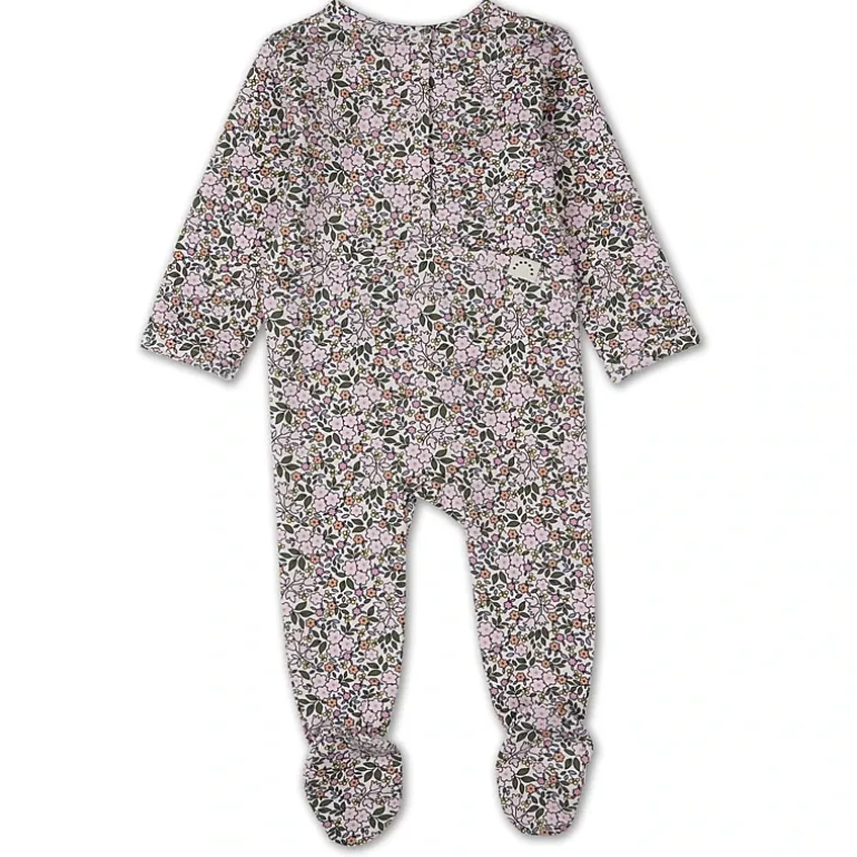 MeMoi Baby and Toddler Girls "Kaleidoscope Bouquet" Cotton Rich Footie