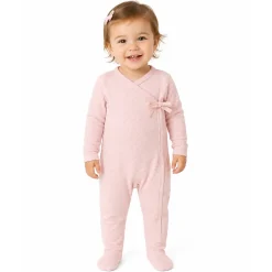 MeMoi Baby and Toddler Girls "Little Hearts" Pointelle Rayon from Bamboo Blend Footie