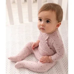 MeMoi Baby and Toddler Girls "Sweet Cherry" 100% Cotton Ruffled Smocked Footie