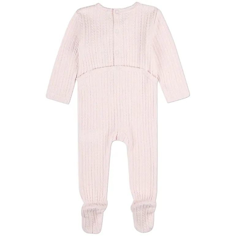 MeMoi Baby Delicate Link-Patterned Silky-Soft Tencel-Blend Footie