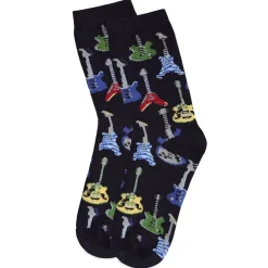 MeMoi Boys' Guitar Rayon from Bamboo Blend Crew Socks