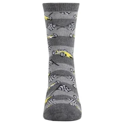 MeMoi Boys' Race Car Rayon from Bamboo Crew Socks
