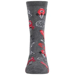 MeMoi Boys' Rocket Ship Rayon from Bamboo Crew Socks