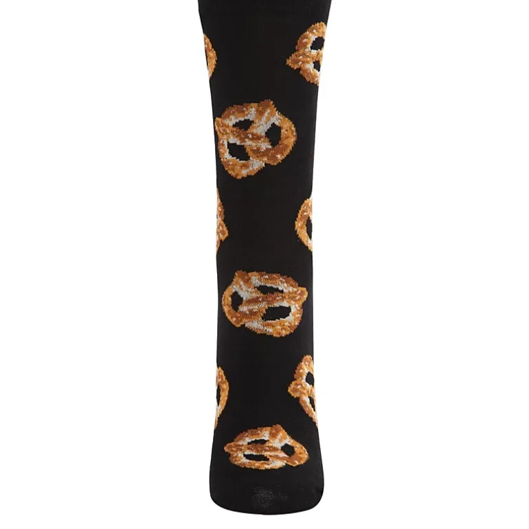 MeMoi Hot Pretzel Bamboo Blend Crew Socks