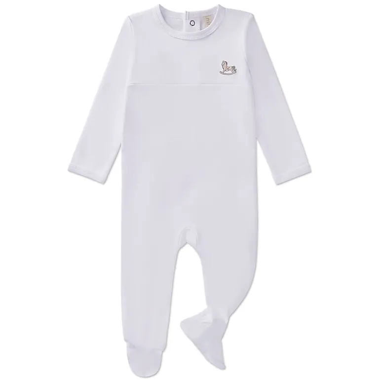 MeMoi 3 Piece Baby "Rocking Pony" 100% Pima Cotton Footie Set