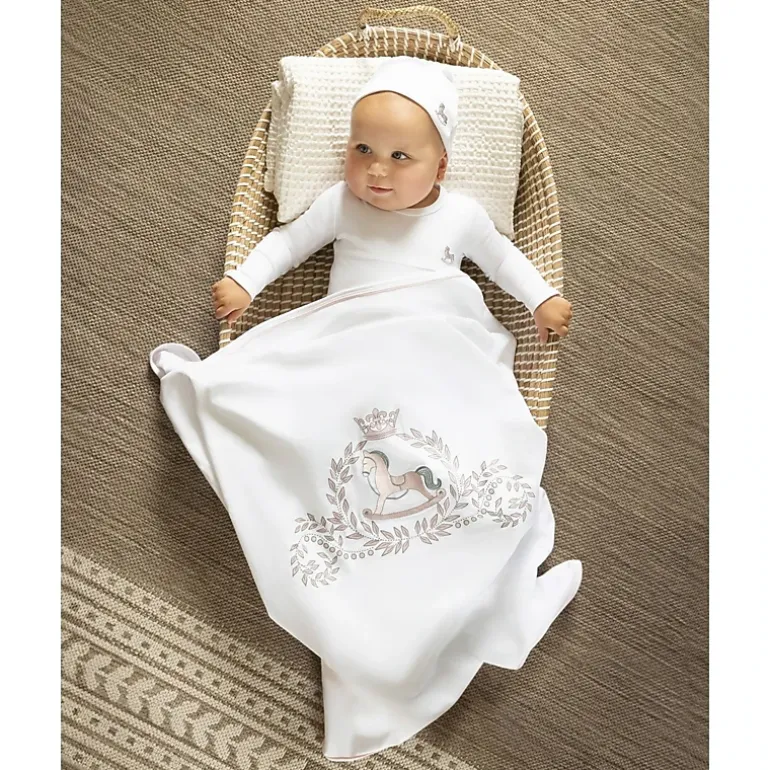 MeMoi 3 Piece Baby "Rocking Pony" 100% Pima Cotton Footie Set