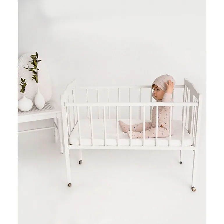 MeMoi 2 Piece Set Baby Ribbed Rayon-Blend Star-Pattern Footie and Beanie