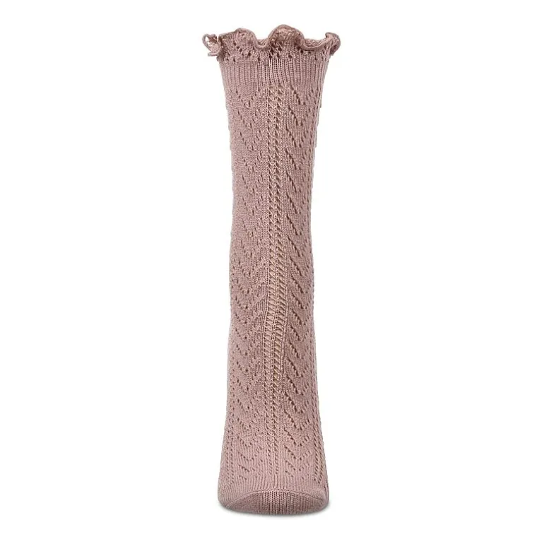 MeMoi Pointelle Womens 1 Pair Crew Socks