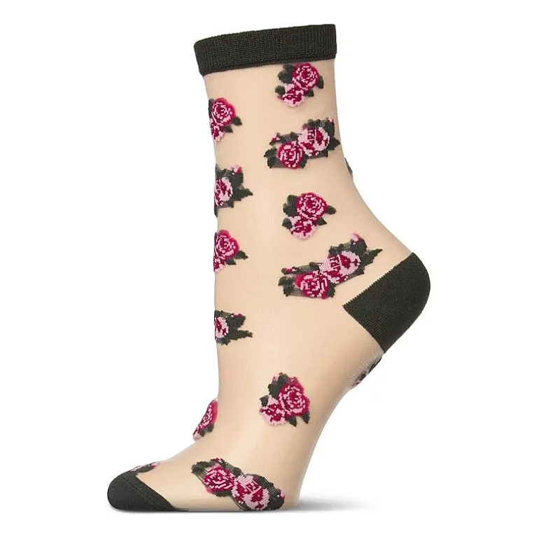 MeMoi Sheer Womens Breathable 1 Pair Quarter Ankle Socks