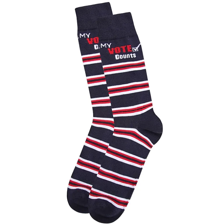 MeMoi Unisex "My Vote Counts" Novelty Crew Socks