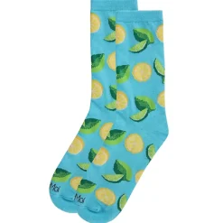 MeMoi When Life Gives You Lemons Bamboo Blend Crew Socks