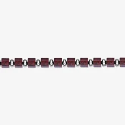 Mens Black Agate Stainless Steel Beaded Bracelet