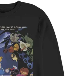 Mens Crew Neck Long Sleeve Alice in Wonderland Sweatshirt