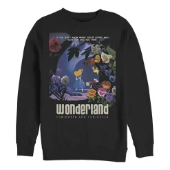 Mens Crew Neck Long Sleeve Alice in Wonderland Sweatshirt