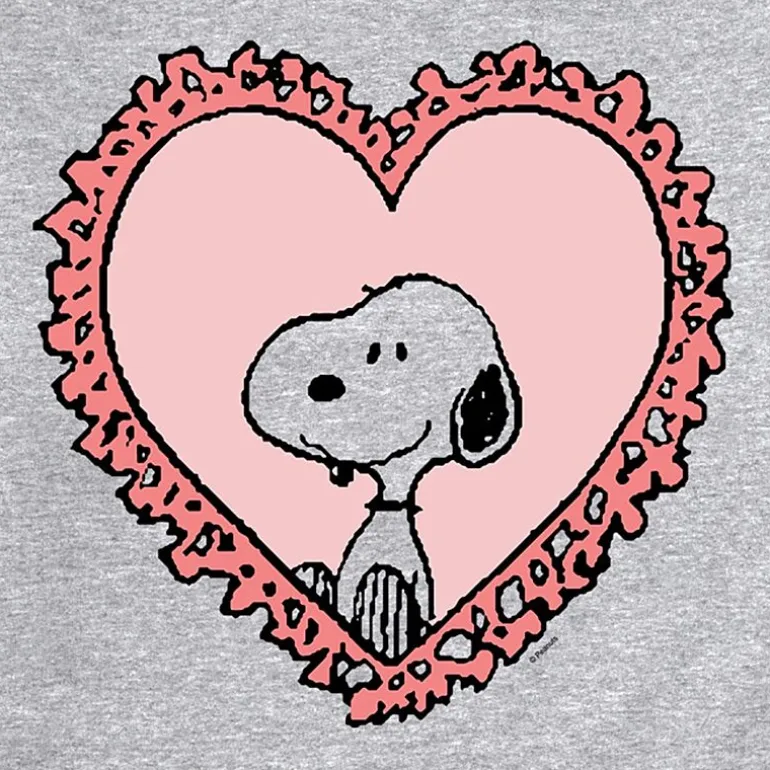 Mens Crew Neck Long Sleeve Peanuts Valentine's Day Sweatshirt
