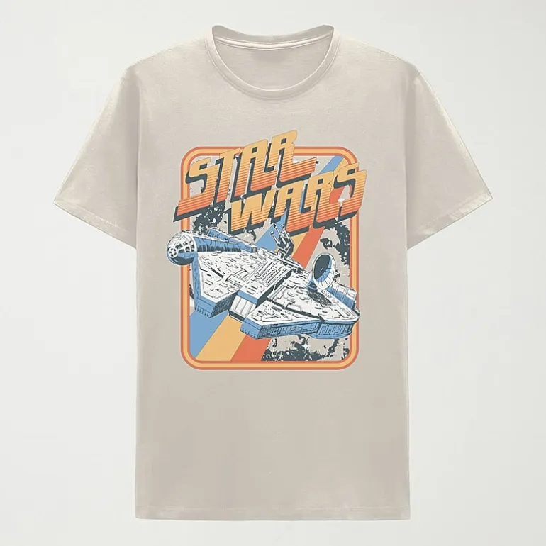 Mens Crew Neck Short Sleeve Classic Fit Star Wars Big and Tall Graphic T-Shirt