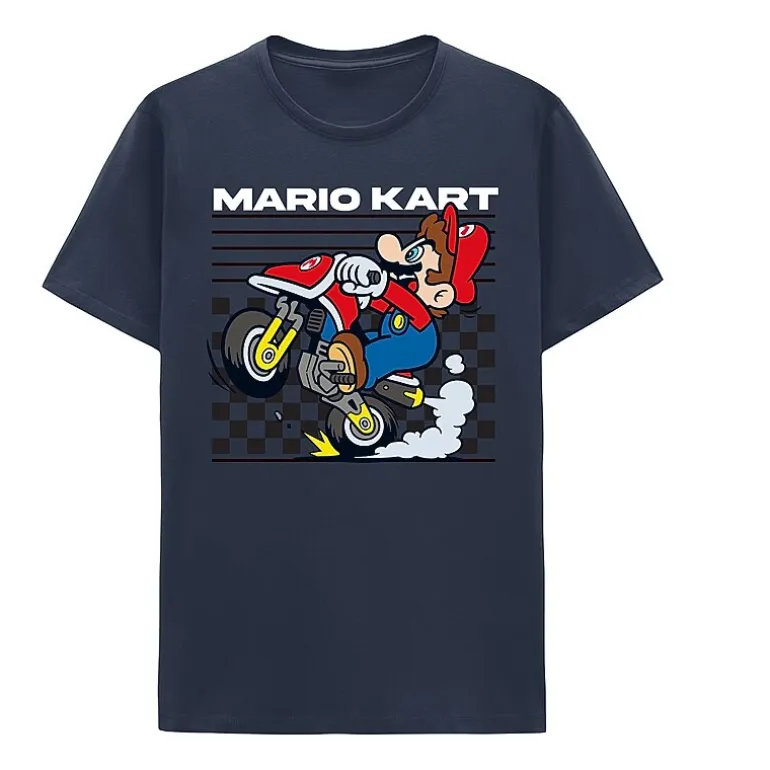 Mens Crew Neck Short Sleeve Classic Fit Super Mario Big and Tall Graphic T-Shirt
