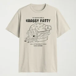 Mens Crew Neck Short Sleeve Classic Fit Spongebob Big and Tall Graphic T-Shirt