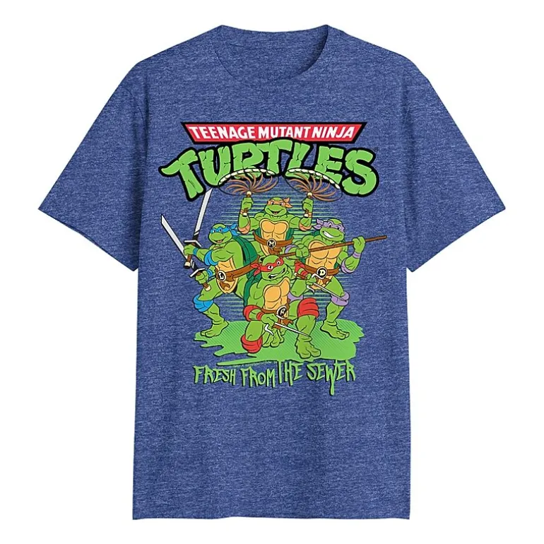 Mens Crew Neck Short Sleeve Classic Fit Teenage Mutant Ninja Turtles Big and Tall Graphic T-Shirt