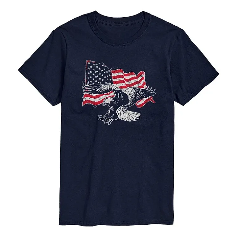 Mens Crew Neck Short Sleeve Classic Fit Big and Tall Graphic T-Shirt