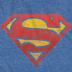 Mens Crew Neck Short Sleeve Regular Fit Superman Big and Tall Graphic T-Shirt