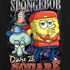 Mens Crew Neck Short Sleeve Regular Fit Spongebob Graphic T-Shirt
