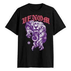 Mens Crew Neck Short Sleeve Regular Fit Venom Graphic T-Shirt