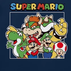 Mens Crew Neck Short Sleeve Regular Fit Super Mario Graphic T-Shirt