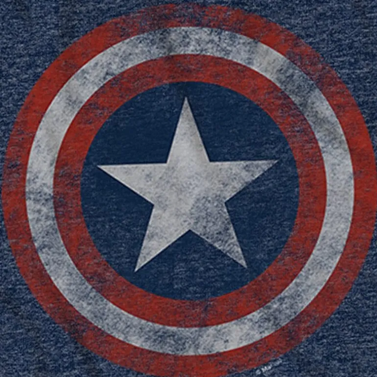 Mens Crew Neck Short Sleeve Regular Fit Captain America Big and Tall Graphic T-Shirt