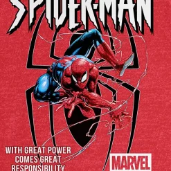 Mens Crew Neck Short Sleeve Regular Fit Spiderman Graphic T-Shirt