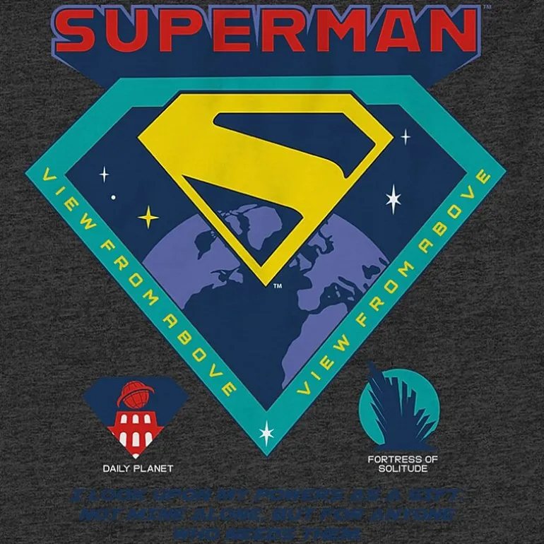 Mens Crew Neck Short Sleeve Regular Fit Superman Big and Tall Graphic T-Shirt
