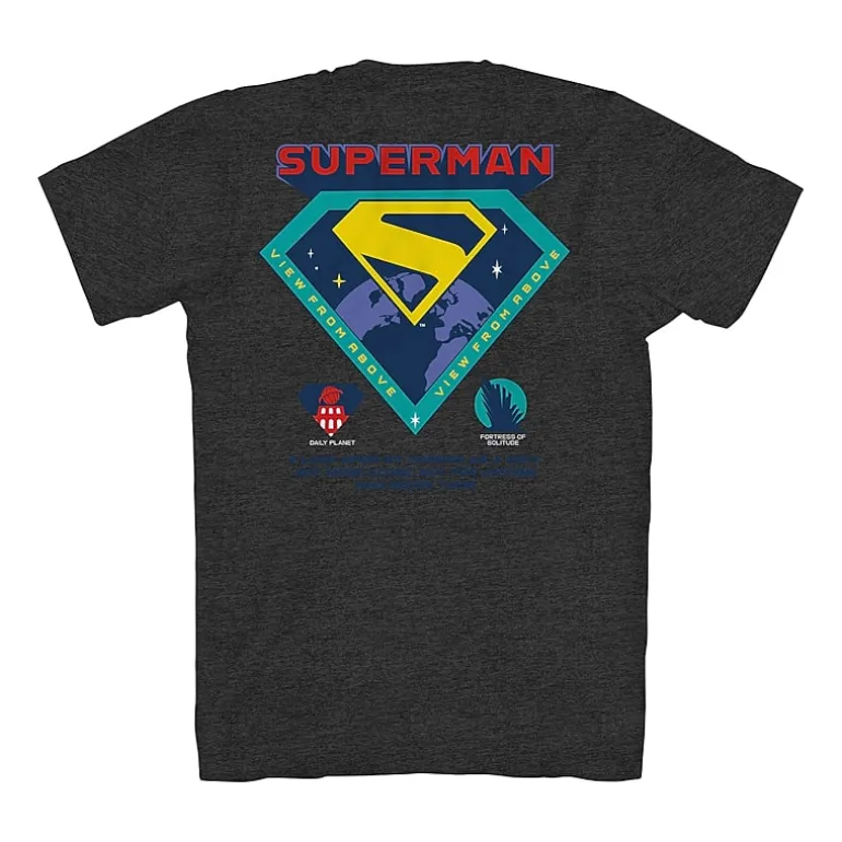 Mens Crew Neck Short Sleeve Regular Fit Superman Big and Tall Graphic T-Shirt
