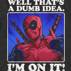 Mens Crew Neck Short Sleeve Regular Fit Deadpool Big and Tall Graphic T-Shirt