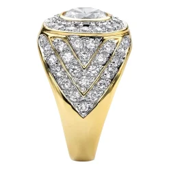 Mens 4 1/2 CT. T.W. Cubic Zirconia 14K Gold Over Brass Round Fashion Ring