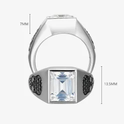 Mens 8 3/8 Ct. T.W. Cubic Zirconia Sterling Silver Round Fashion Ring