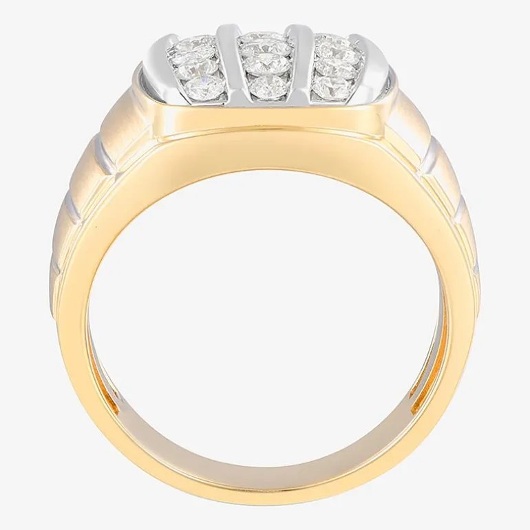 Mens 3/4 CT. T.W. Natural Diamond 10K Gold Fashion Ring