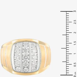 Mens 1 CT. T.W. Natural Diamond 10K Gold Fashion Ring