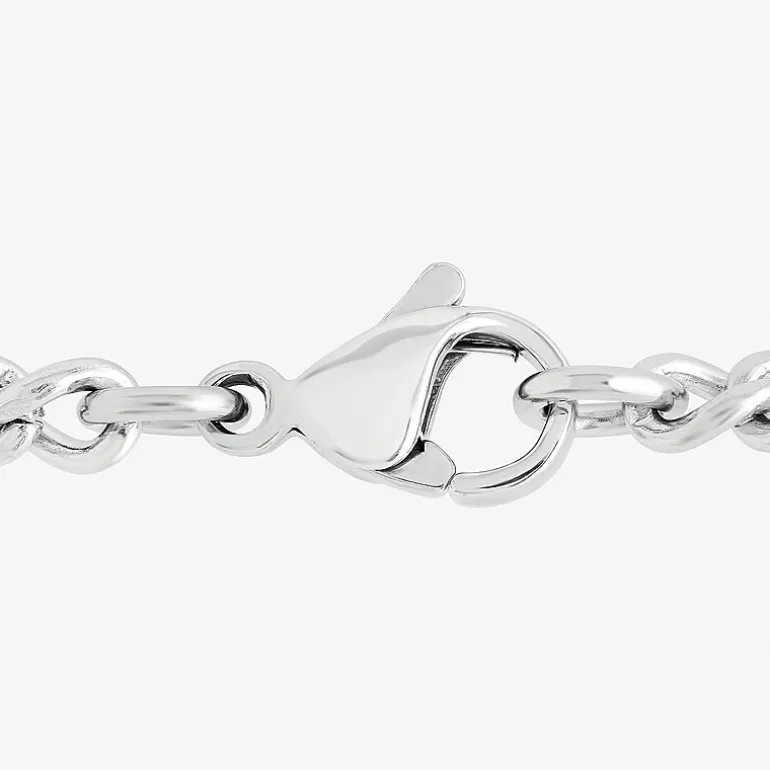 Mens 1/7 CT. T.W. Natural Diamond Stainless Steel Cross Pendant Necklace