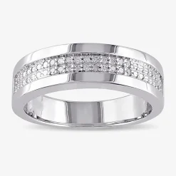 Mens 1/10 CT.T.W. Natural Diamond Wedding Band
