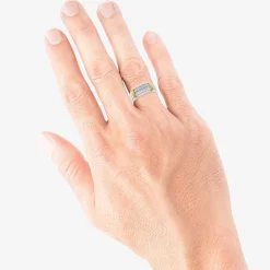 Mens 1 CT. T.W. Natural White Diamond 14K Gold Over Silver Sterling Silver Fashion Ring