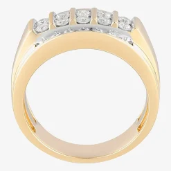 Mens 1 CT. T.W. Natural White Diamond 10K Gold Fashion Ring