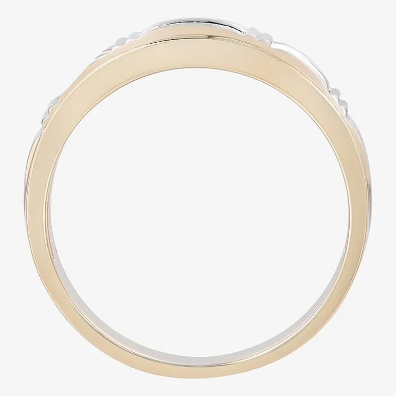 Mens 1/4 CT. T.W. Natural White Diamond 10K Gold Wedding Band