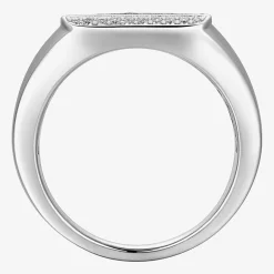 Mens 1 1/5 CT. T.W. Simulated Cubic Zirconia Sterling Silver Round Fashion Ring