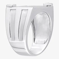 Mens Diamond Accent Genuine Black Onyx Sterling Silver Fashion Ring