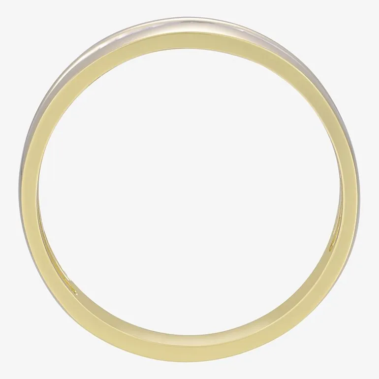 Mens Diamond-Accent 10K Yellow Gold Wedding Band