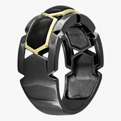 Mens Genuine Black Onyx 18K Gold Over Silver Fashion Ring