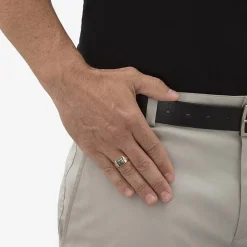 Mens Genuine Gray Hematite Fashion Ring