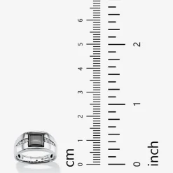Mens Genuine Gray Hematite Fashion Ring