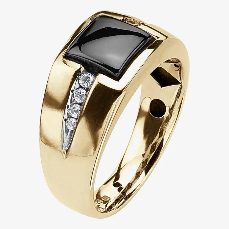 Mens Genuine Gray Hematite Fashion Ring
